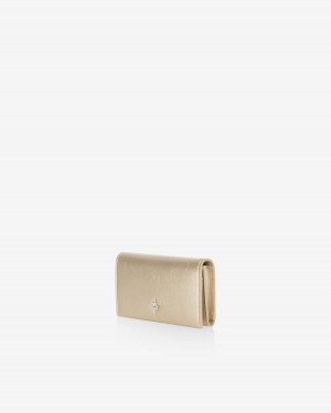 Find Kapoor Flamma Flap Card Tote Women's Wallets Gold | UZY12XO