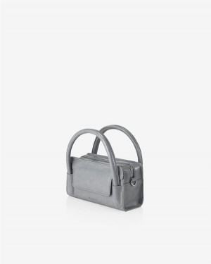 Find Kapoor Marty Bag B 18 Crinkled Tote Women's Crossbody Bags Grey | JYP6247KK