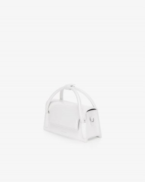 Find Kapoor Marty Wedge Bag 22 Crinkled Tote Women's Crossbody Bags White | HRX1627XQ