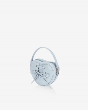 Find Kapoor Ribbon Tie Heart Tote Women's Crossbody Bags Grey Blue | RIR249BB