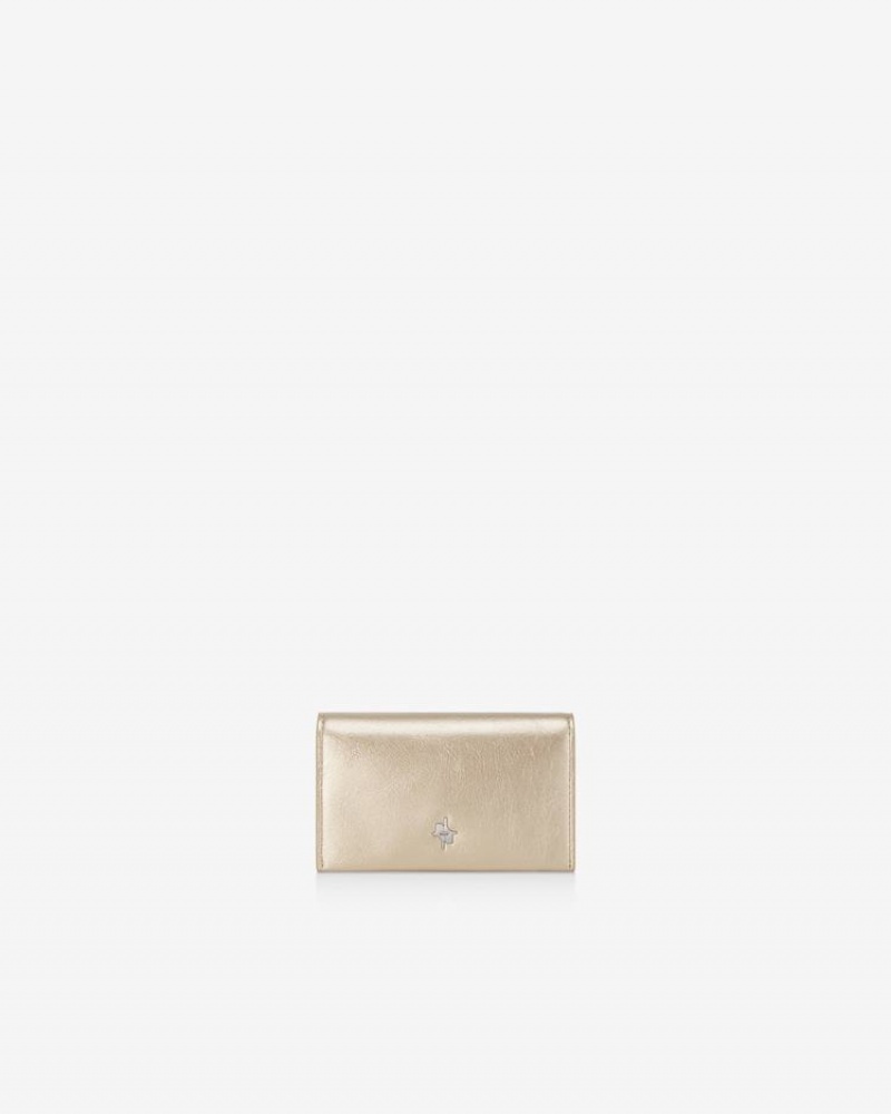 Find Kapoor Flamma Flap Card Tote Women's Wallets Gold | UZY12XO