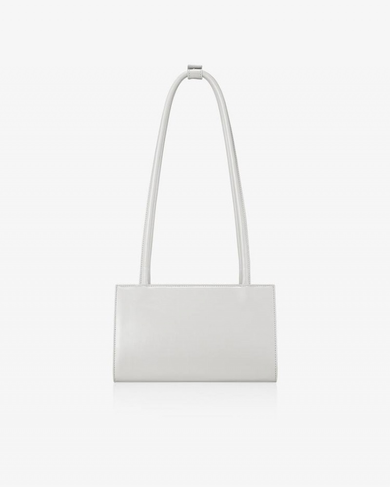 Find Kapoor Marty Brick Bag 24 Crinkled Tote Women's Shoulder Bags White Grey | WQD9112ZW