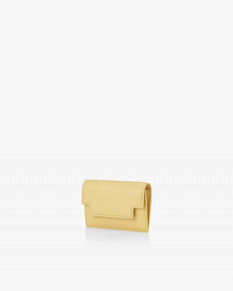 Find Kapoor Marty Card Crinkled Tote Women's Wallets Yellow | VLO7930ER