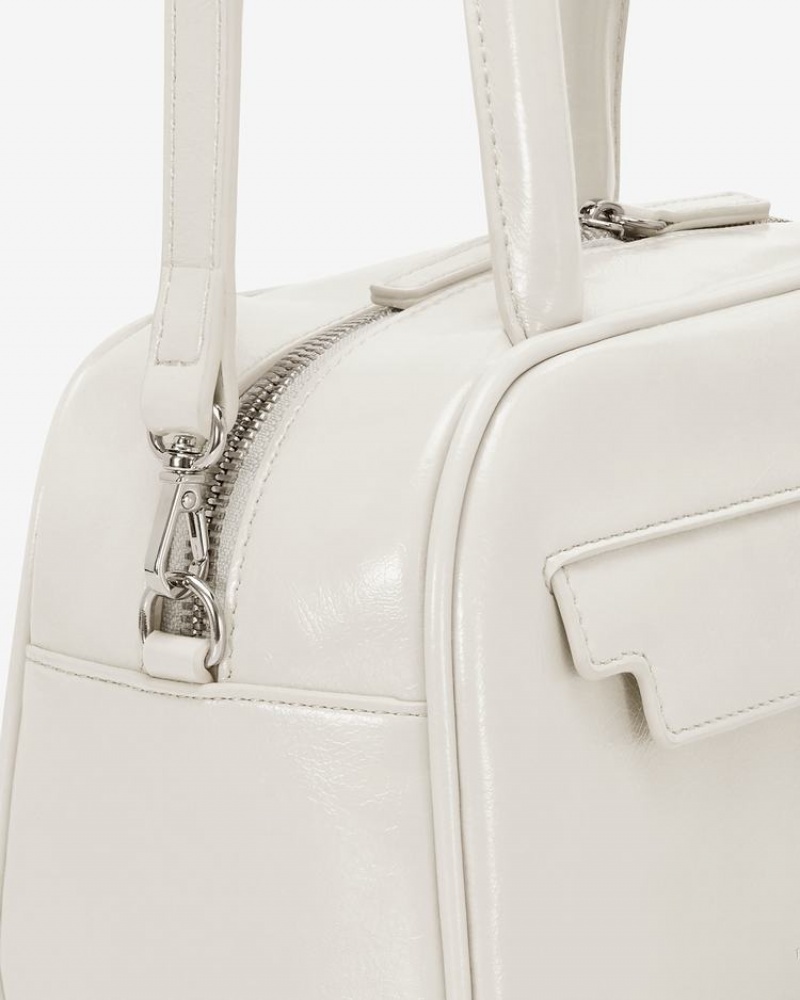 Find Kapoor Marty Laura Bag 21 Crinkled Tote Women's Crossbody Bags White | XFT646LG