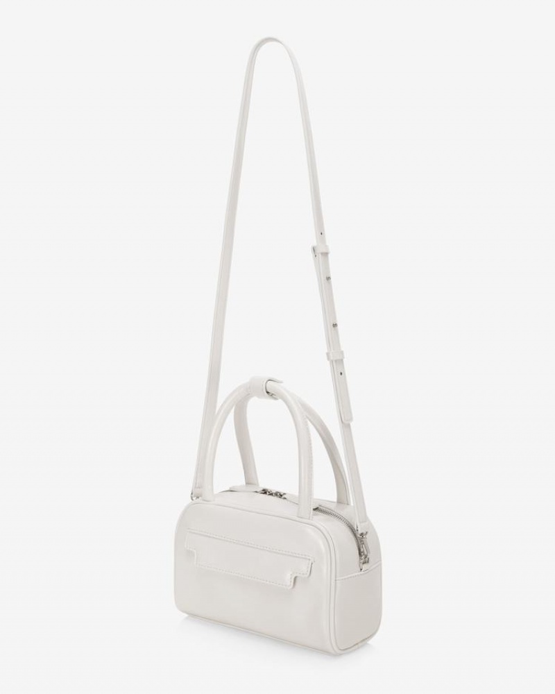 Find Kapoor Marty Laura Bag 21 Crinkled Tote Women's Crossbody Bags White | XFT646LG