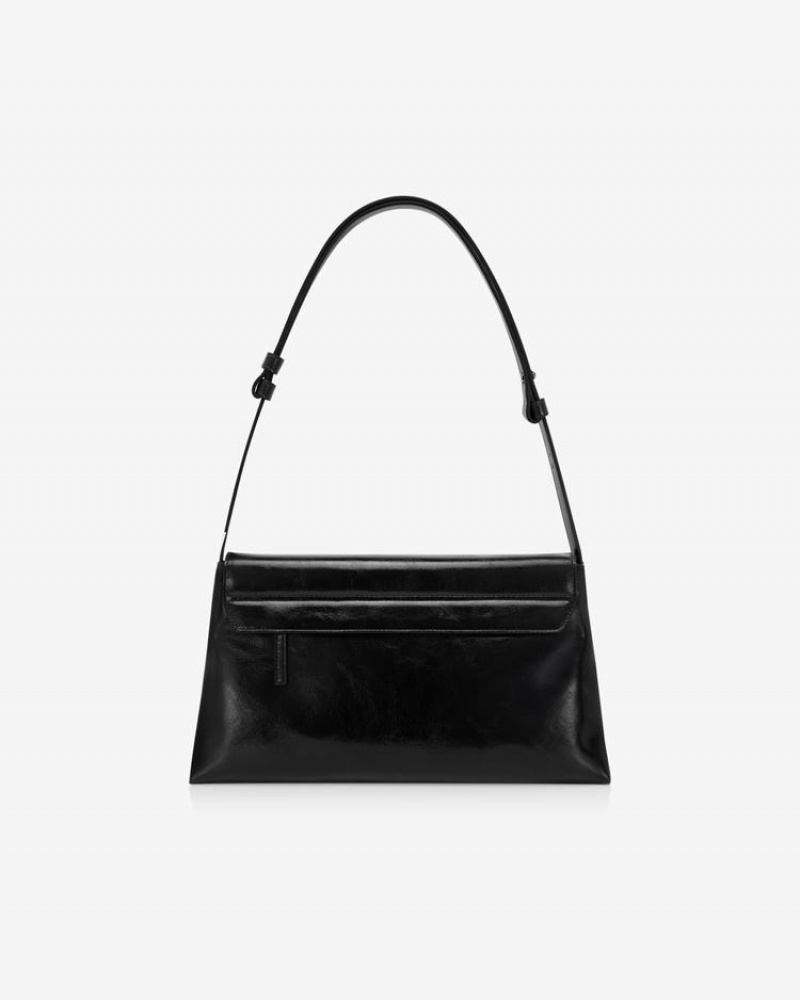 Find Kapoor Marty Lizzi Bag 34 Crinkled Tote Women's Shoulder Bags Black | QWM9114VS