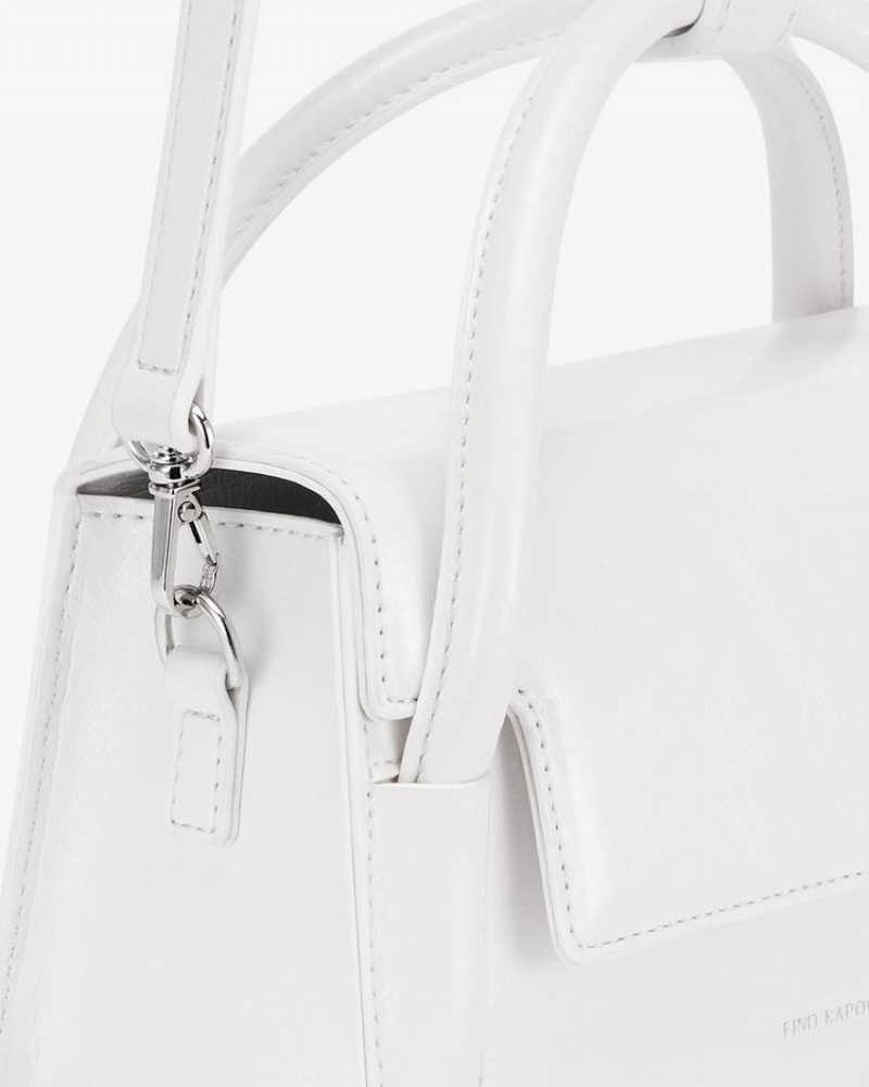 Find Kapoor Marty Wedge Bag 22 Crinkled Tote Women's Crossbody Bags White | HRX1627XQ