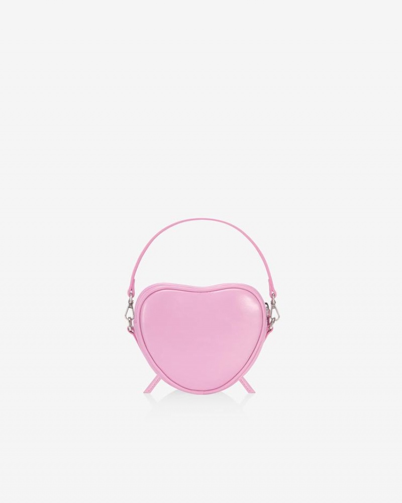 Find Kapoor Ribbon Tie Heart Tote Women's Crossbody Bags Pink | WKM4611YU