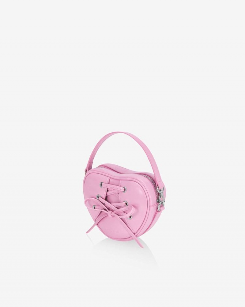 Find Kapoor Ribbon Tie Heart Tote Women's Crossbody Bags Pink | WKM4611YU