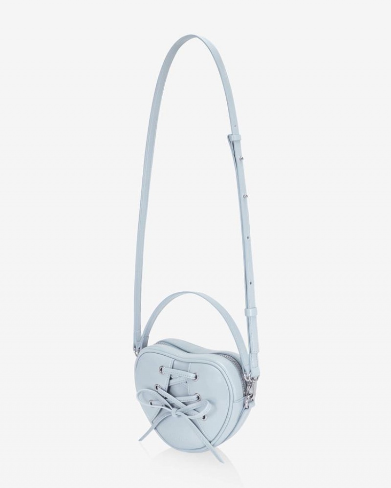 Find Kapoor Ribbon Tie Heart Tote Women's Crossbody Bags Grey Blue | RIR249BB