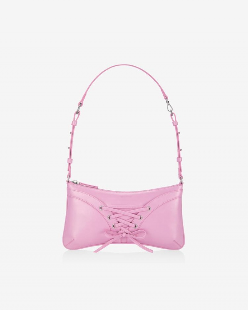 Find Kapoor Ribbon Tie Tote Women's Shoulder Bags Pink | YVU7225SS