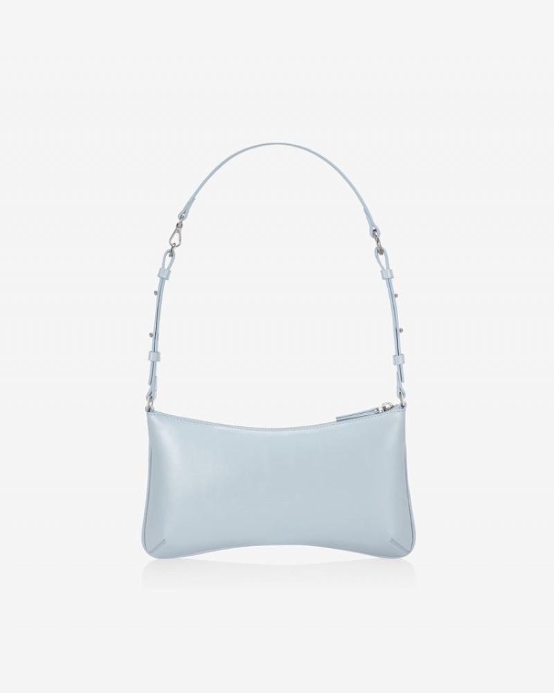 Find Kapoor Ribbon Tie Tote Women's Shoulder Bags Grey Blue | ZPV1027GB