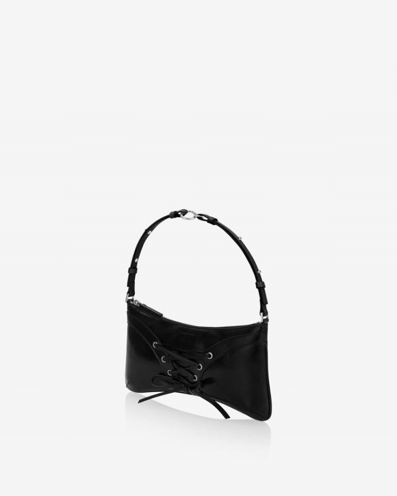 Find Kapoor Ribbon Tie Tote Women's Shoulder Bags Black | DUA6420QL